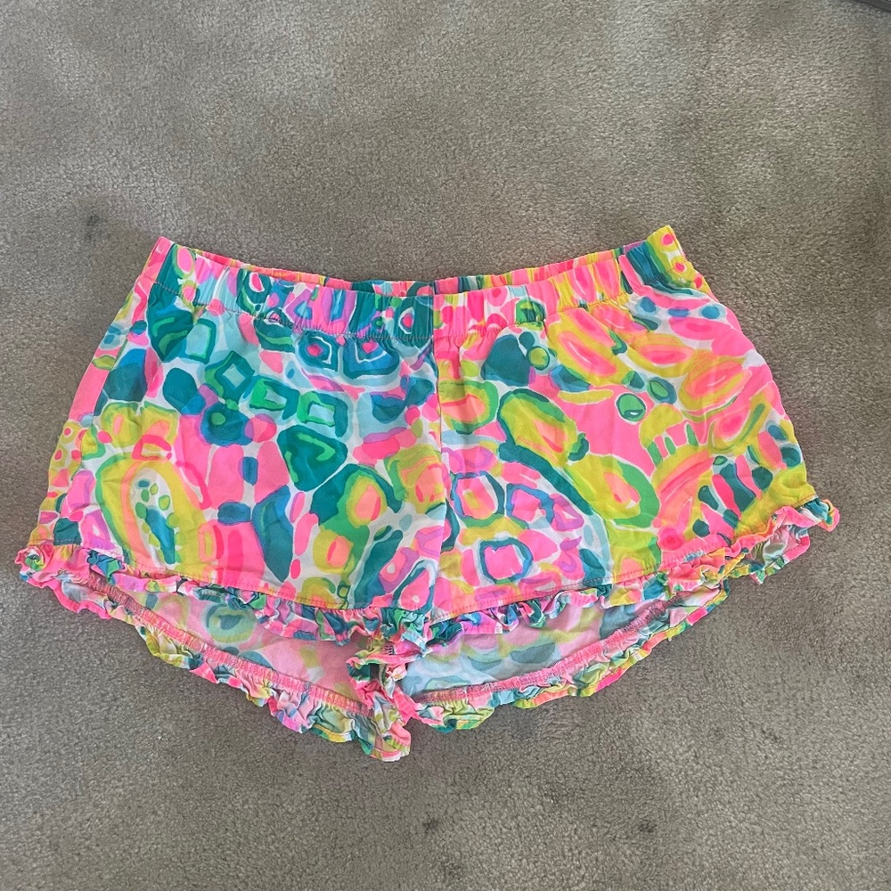Lilly Pulitzer Neon Multicolor Patterned Shorts